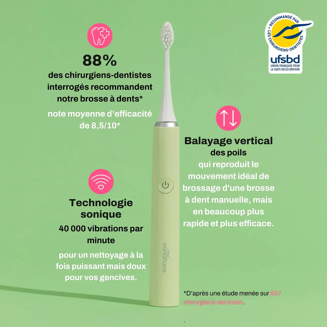 My Variation : La brosse à dents électrique nouvelle génération + Brosses offertes