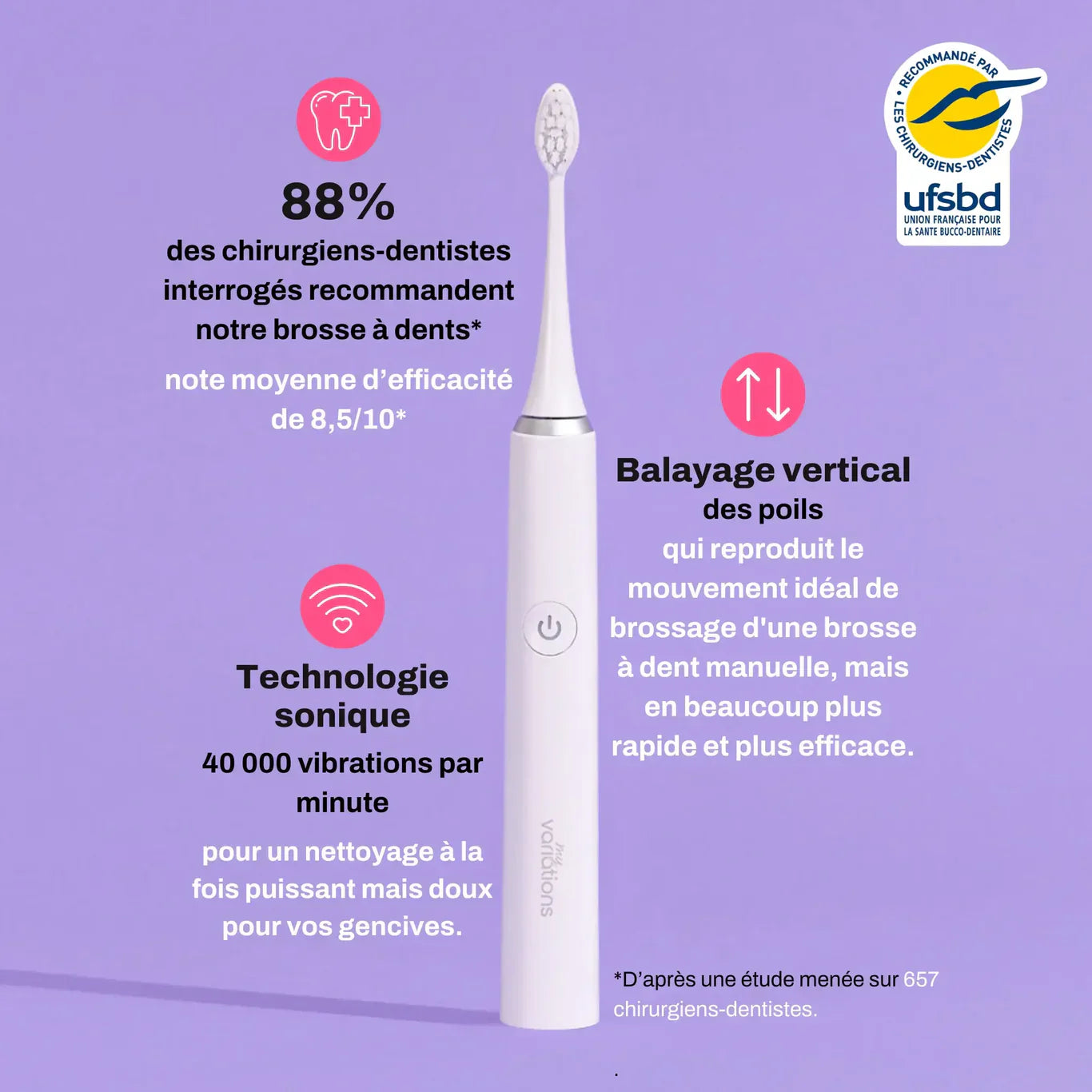 My Variation : La brosse à dents électrique nouvelle génération + Brosses offertes