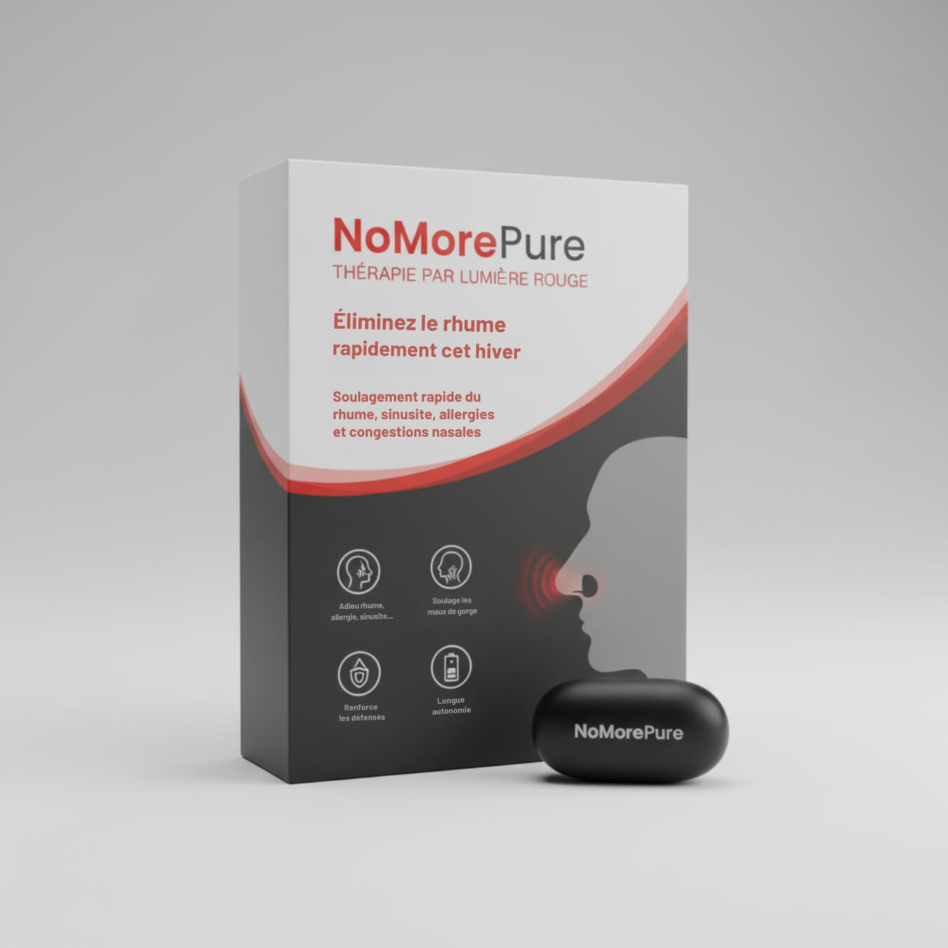 NoMore PureAir - Soulagement rapide du rhume, sinusite, allergies et congestions nasales