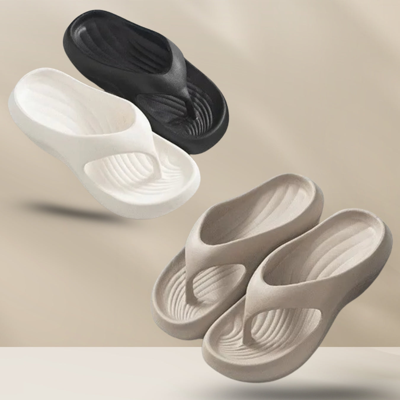 Tongues orthopédiques : Plate-forme antidérapante - Semelle épaisse - Ultra légères