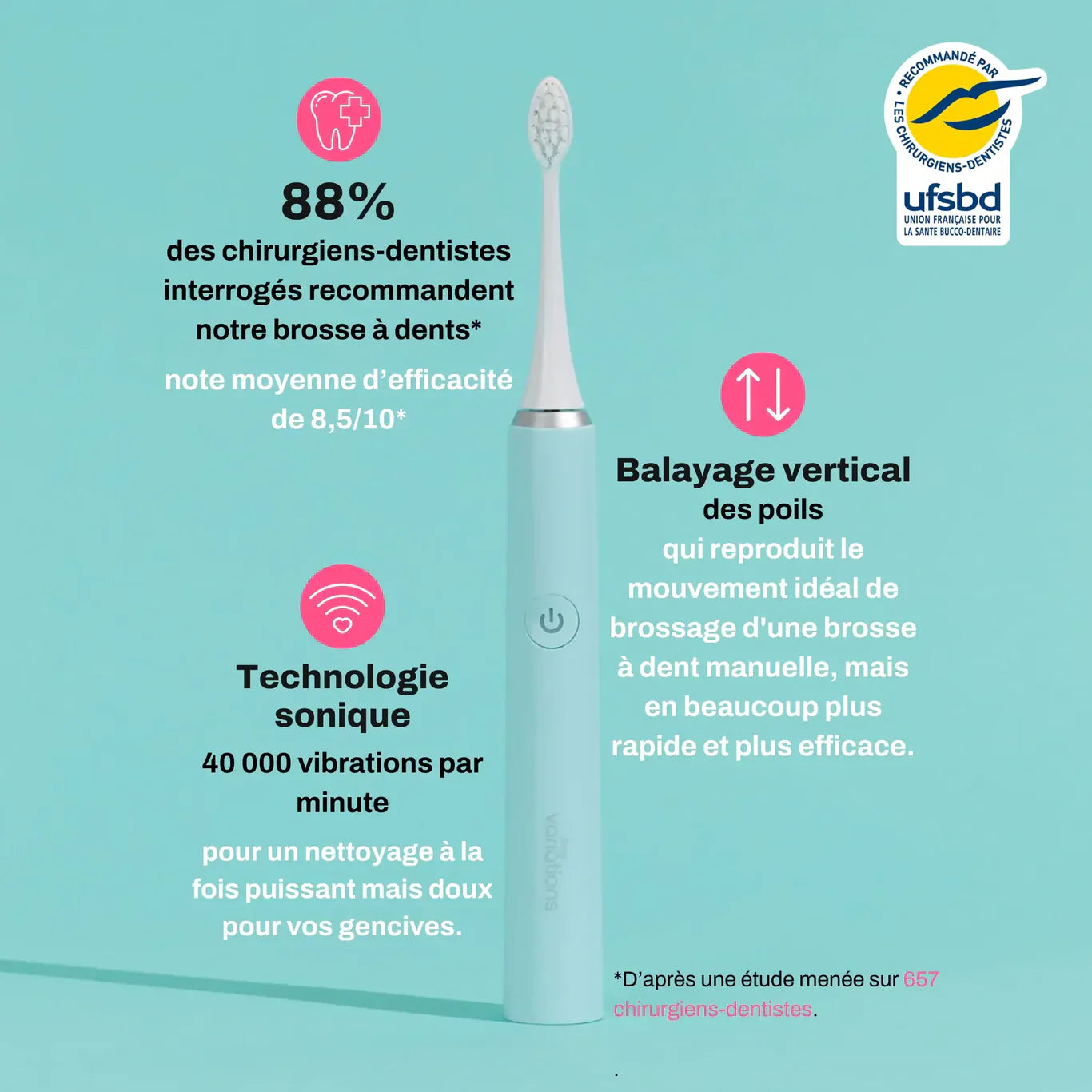 My Variation : La brosse à dents électrique nouvelle génération + Brosses offertes